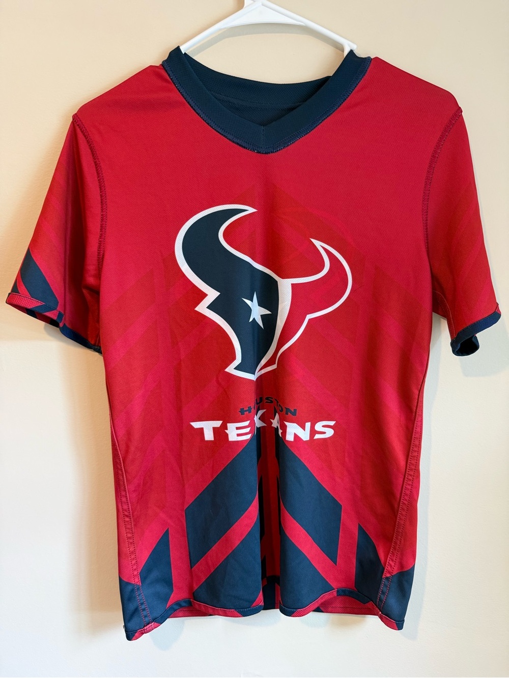 Houston Texans Flag Navy Kids Short Sleeve Jersey